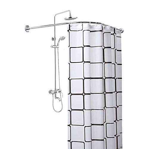 Tringle à rideau de douche incurvée en acier inoxydable haut de gamme finition B