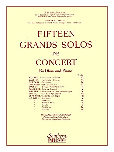 15 Grands Solos de Concert: Oboe Solo/Piano Set