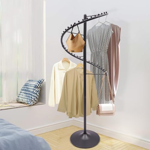 Présentoir rotatif en spirale MRKU, l'élégance du métal robuste de 180 cm