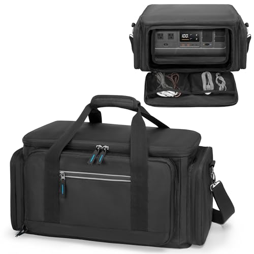 Trunab Sac de Transport Portable Compatible avec Station Électrique Portable DJI Power 1000, Sac Bandoulière de Protection avec Façade Transparente et Fermetures Éclair Latérales Dissipant La Chaleur