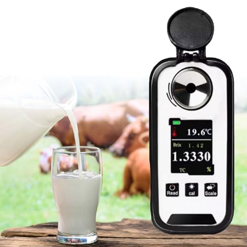 XCSCUK Refractómetro Digital, medidor de concentración de calostro de Vaca lechera, medidor de Prueba de Contenido de proteínas, para nutrición ganadera
