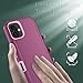 ouyncase Compatible with iPhone 17 Case with HD Screen Protector, Heavy Duty Shockproof & DustProof & Dropproof 3-Layer Cover for iPhone 17 Case,WineRedPink