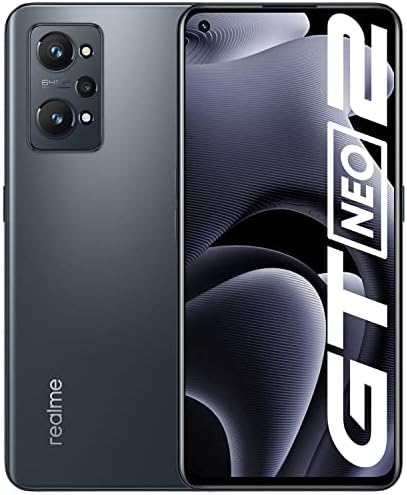 realme – GT Neo 2, Smartphone, Qualcomm Snapdragon 870 5G, 8 GB + 128 GB, display AMOLED E4 da 120 Hz, ricarica SuperDart da 65 W, fotocamera tripla AI da 64 MP, 2 SIM, NFC, Neo nero
