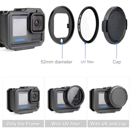 image for SOONSUN Aluminum Case with UV Filter and Charging Side Door for GoPro 