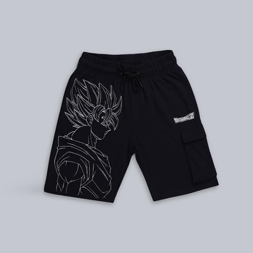 Image of Free Authority Official Dragon Ball Z Goku Printed Regular Fit Shorts for Young Men