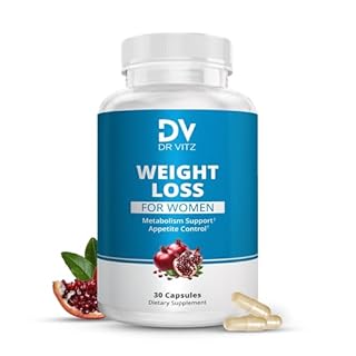 Dr Vitz Weight Loss Pills for Women – Fat Burner & Appetite Suppressant – Metabolism Booster with Chromium, Green Tea & Guarana – 30 Capsules – Caffeine Anhydrous for Energy Support