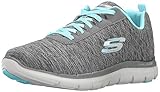 Skechers Women's Flex Appeal 2.0 Grey/Light Blue Sneaker 10 W US