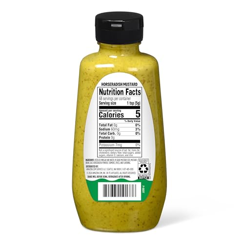 Image of Amazon Grocery, Horseradish Mustard, 12 Oz (Previously Happy Belly, Packaging May Vary)