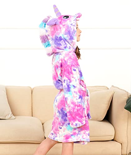 Image of Doctor Unicorn Soft Unicorn Hooded Bathrobe Sleepwear - Unicorn Gifts for Girls