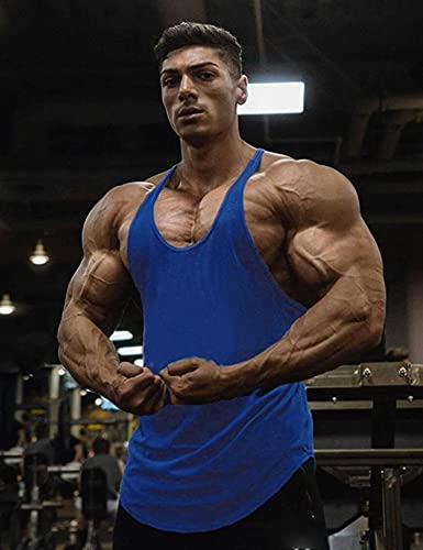 Babioboa Men's 3 Pack Muscle Gym Tank Top Workout Stringer Y-Back Tank Tops Bodybuilding Fitness T-Shirts #TOP2
