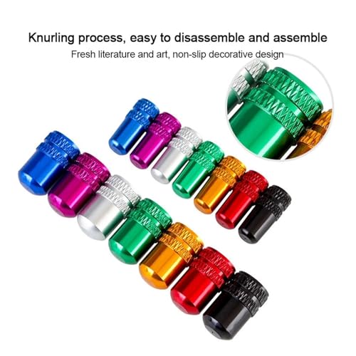 Tapones de válvula para bicicleta 2 piezas, tapón de válvula Presta/Schrader para bicicleta de carretera y montaña, cubierta protectora contra polvo y adaptador de válvula para bicicleta miniatura 4