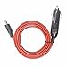 DC 5.5 x 2.1mm Connector Car Charger Power Supply Cord 4ft - 12v 24v Cigarette Lighter Male Plug with LED Light 16AWG Wire 15A Fuse for Portable DVD Player, Car, Camera
