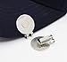 Adhere 2pcs Golf Hat Clip Golf Ball Marker Holder Magnetic Golf Cap Clips Without Ball Marker (Shiny Nickel)