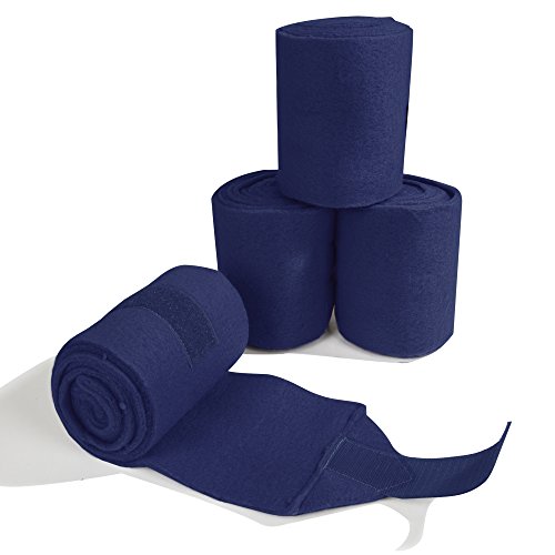 Intrepid International Conjunto de 4 bandagens polo para cavalos, bandagem de algodão, envoltório de