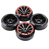 4Pack Vgoohobby RC Drift Wheels and Tires Set,RC Hard Tyres & Wheel Rims 12mm Hex Compatible with...