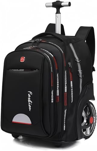 Rolling Backpack For Adults Women Office Large,Rolling Laptop Bag,Travel Backpack Briefcase With Wheels,Wheeled Backpack,Backpack Rolling,Roller Bag,Backpack on wheels,Rolling Bookbag(22inch, Black)