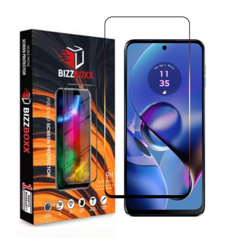 Image of Compatible With Motorola g54 5G Tempered Glass | MOTO G54 | DuraGlass & Anti Explosion | Full Screen Coverage-Edge to Edge | 9H Hardness | With Easy Installation Kit (Pack of 1)