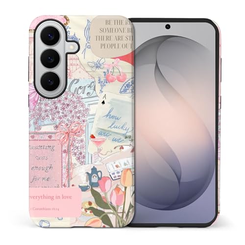Coque Samsung Galaxy S26 givrée et anti-chute protection florale esthétique