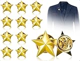 pintar insignia coche [Contenido del set]: Este set contiene 10 pines para insignias, suficientes para tus necesidades. El pin para insignia tiene un diseño clásico en forma de estrella y le da un toque único a tu look