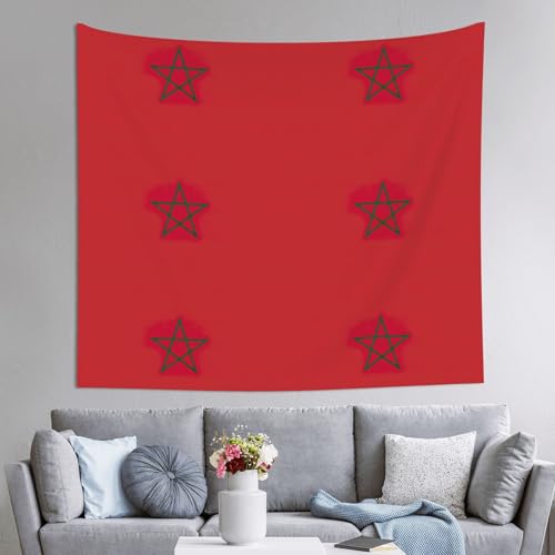 Tapiz de la bandera de Marruecos: decora y cubre paredes vacías de forma fácil