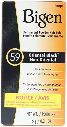 Bigen Permanent Powder Hair Color 59 Oriental Black 1 ea (Pack of 2)