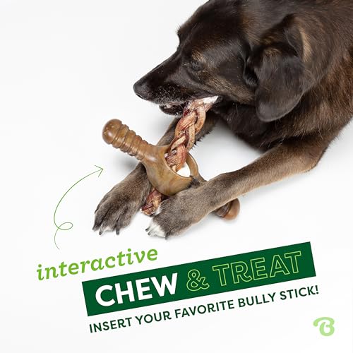 Benebone Durable Interactive Pawplexer Dog Chew Toy for Aggressive Chewers, Real Bacon, Small