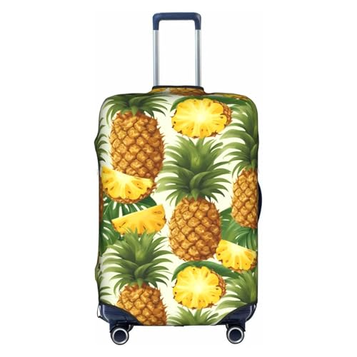 Housse de bagage ananas blanc XL avec fermeture éclair dissimulée