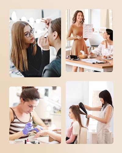 SONGMICS Kosmetikkoffer Trolley, Schminkkoffer 2 Schubladen, Friseurkoffer groß, Make-up Koffer, 34 x 24 x 56 cm, Rollen 360° drehbar, Reisen, Friseure, Geschenkidee, Champagnergold JHZ008A01