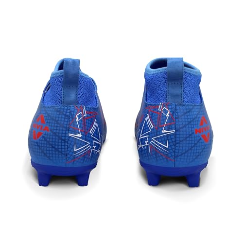 Image of Nivia Carbonite 7.0 pro Football Studs for Men, PVC Synthetic Leather Upper, High Shear Strength TPU Sole, Knitted Collar Rib