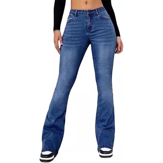 Celestias Lift Jeans, Womens Curvy High Waist Tummy Control Stretch Butt Lifting Flare Skinny Jeans