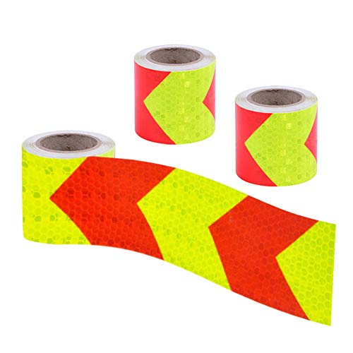 Viewm Waterproof Reflective Tape Outdoor Hazard Safety Caution Reflection Tape Warning Arrow Sticker