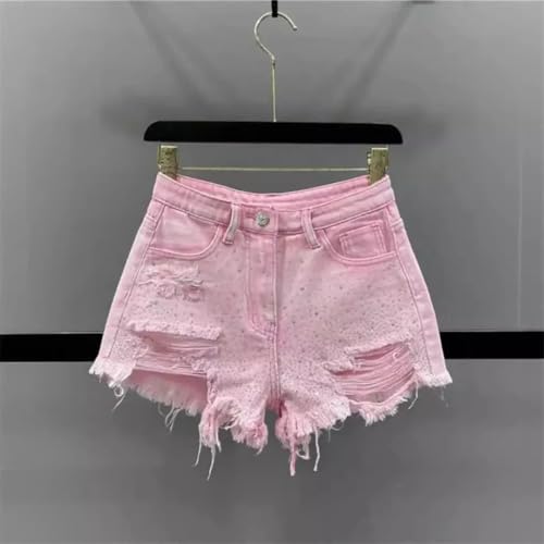 Short d'été en jean taille haute coupe ample pour éviter l'inconfort