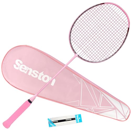 Senston N90 Badminton Racket Pink with Cover