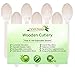 Disposable Wooden Spoons - 100 Piece Total - 6" Length Eco Friendly Biodegradable Compostable Wooden Spoons Wooden Cutlery By First Choice