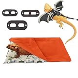 JSLZF Reptile Sleeping Bag, Bearded Dragon Bedding with Pillow and Blanket, Soft Warm Lizard Bed...