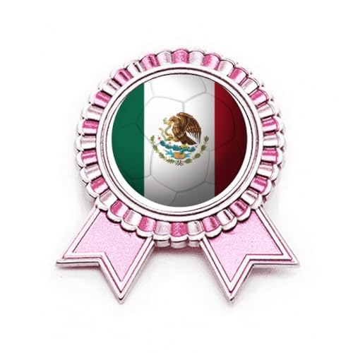 Broche Mexique foot rose en métal pour sublimer vos tenues de match