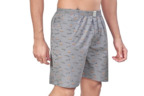 Image of Nermosa Pure Cotton Comfortable & Breathable Printed Regular Shorts /Boxer for Men, Pack of 3