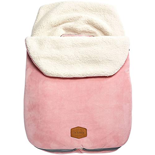 Image of JJ Cole Bundleme - Original, Baby Bunting Bag, Winter Protection for Baby Car Seats and Strollers, Blush Pink