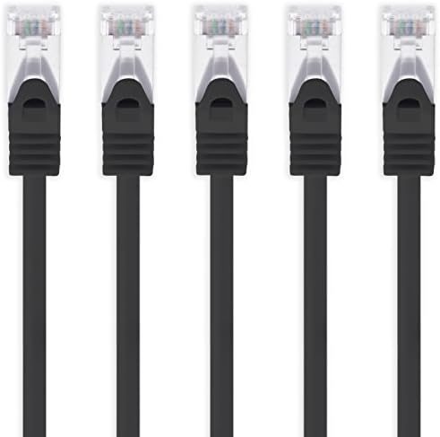 CAT7 Cat.7 Gigabit Ethernet cable, LAN cable, network cable, raw cable with (RJ45) Cat6a connector (double shielded) 500 MHz Blue - 10 pieces 0.25m