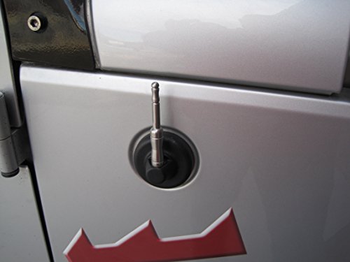 Rukse Matte Finish Ss Antenna Stubby 3" Easy Install Compatible With Wrangler Jk 2007-18 #TOP5
