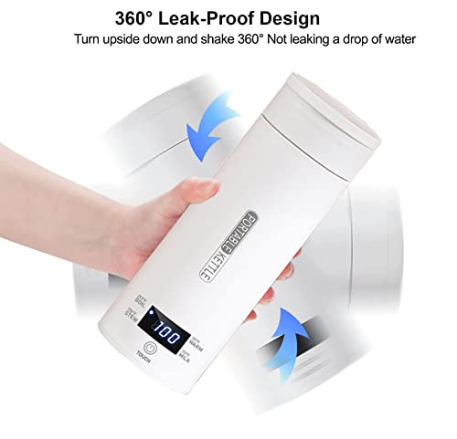 Hervidor eléctrico portátil pequeño 350ml blanco miniatura 6