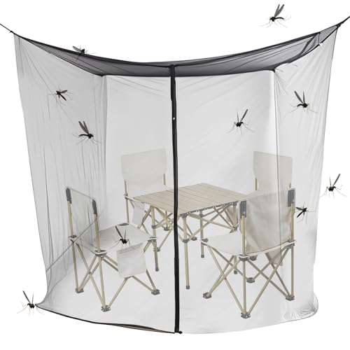 Fuuxtci Mosquitera Cama para - Toldo de Red | Cortinas de Protección Negras para Hogar Camping Exterior Dormitorio Sala