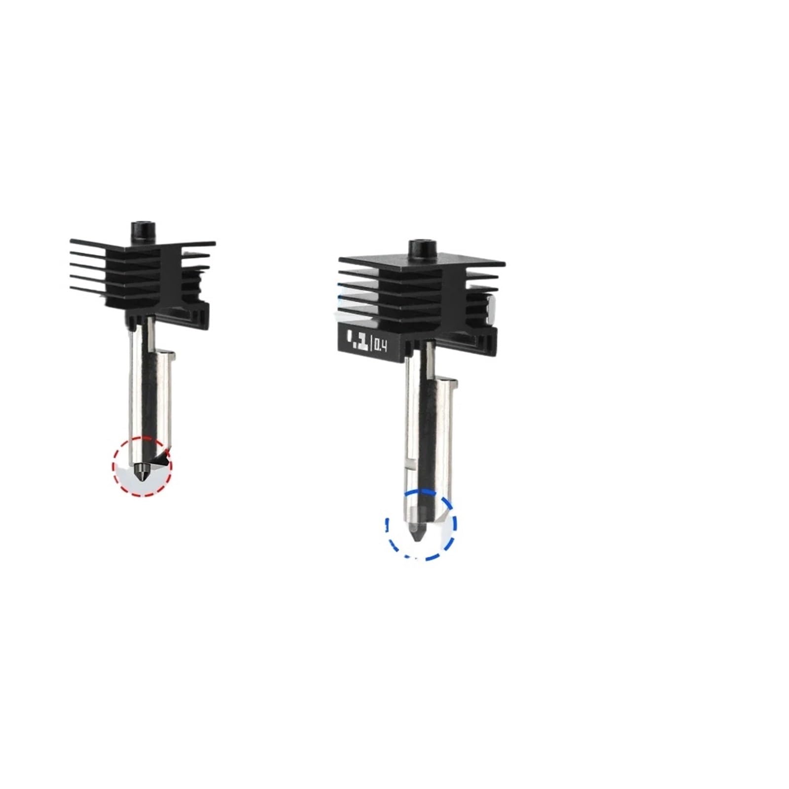 Compatible con Bambu, boquilla de acero endurecido de extremo caliente, reemplaza Bambulab(4PCS 0.4mm)