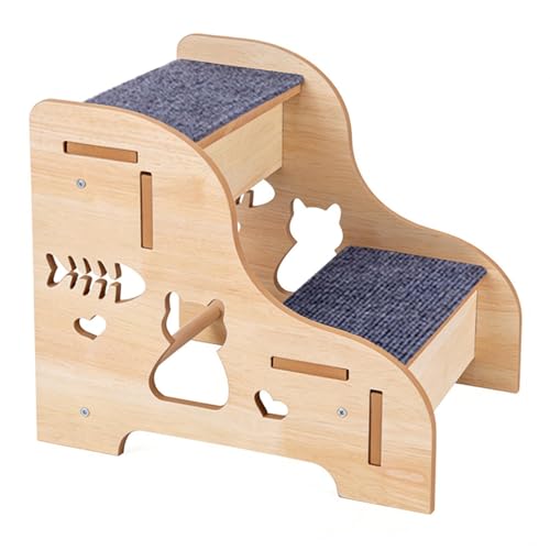 Escaleras de madera para perro mayor con problemas para escalar el sofá 2