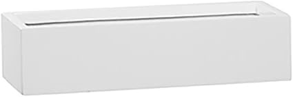 Amazon.com : Modern Rectangular White Flower Planter - Fiberstone Low ...
