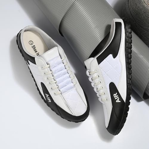 Shoe Island Airmaxxx Black Slip-On Sneakers White - Image 2