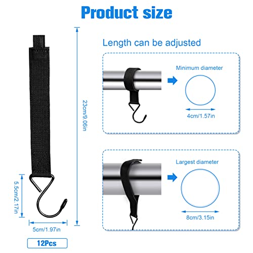 12Pcs Ice Fishing Shelter Coat Hooks, Heavy Duty Ice Fishing Shelters Hooks Accessory Hanger For Ice Fishing Tent, Outdoor Camping, Hunting Blinds, Hanging Storage Fishing&Hunting Accessories #TOP1