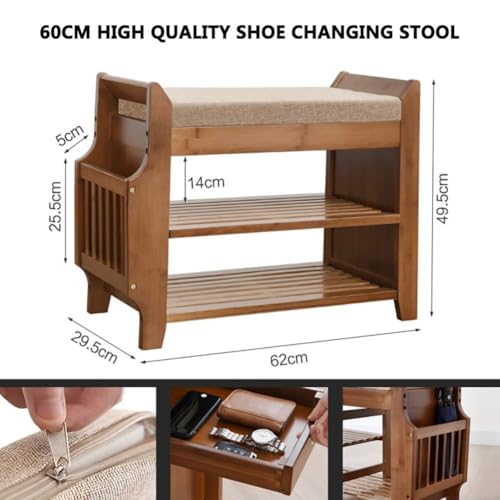 Banc de rangement robuste capacité de charge 100 kg pour salon - 3