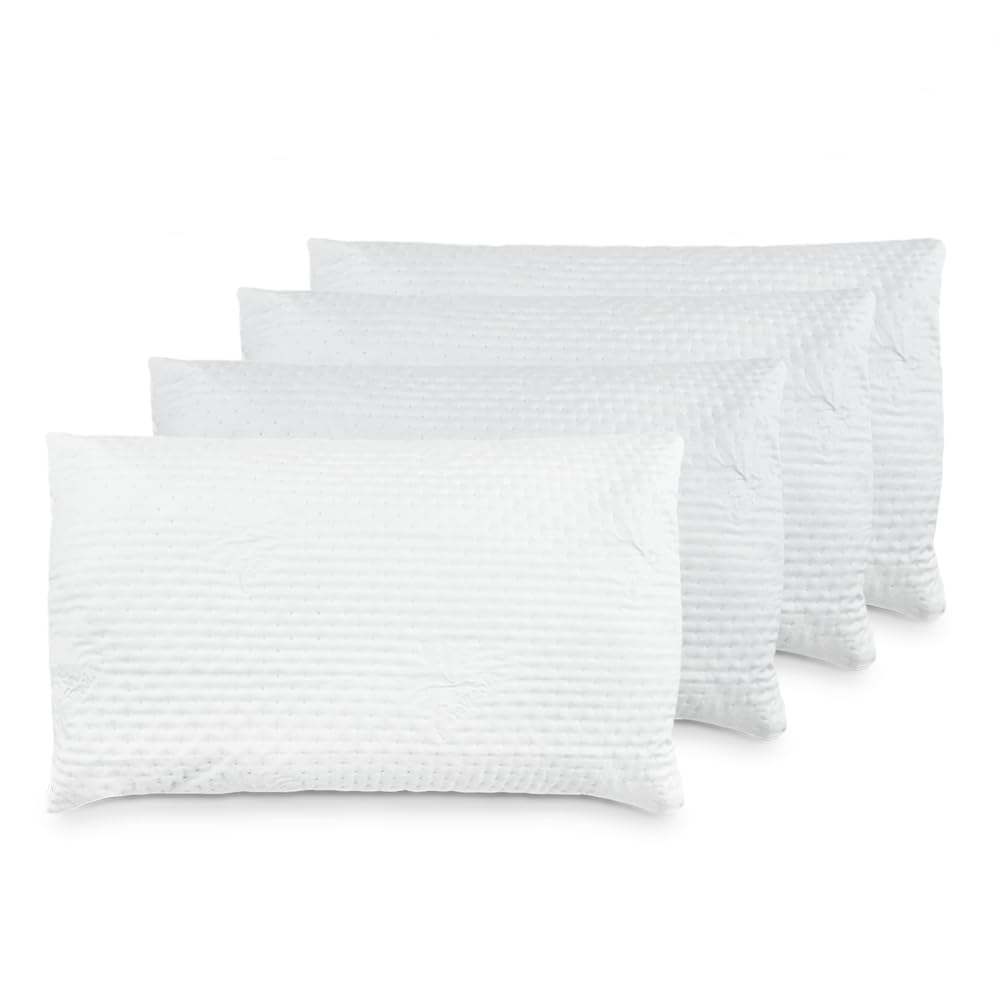 Mediawave Store - Guanciali Per Letto Ortopedici, Piuma Anallergica, Cuscini Imbottiti, Morbidi, Comodi, Guanciali Letto (4)