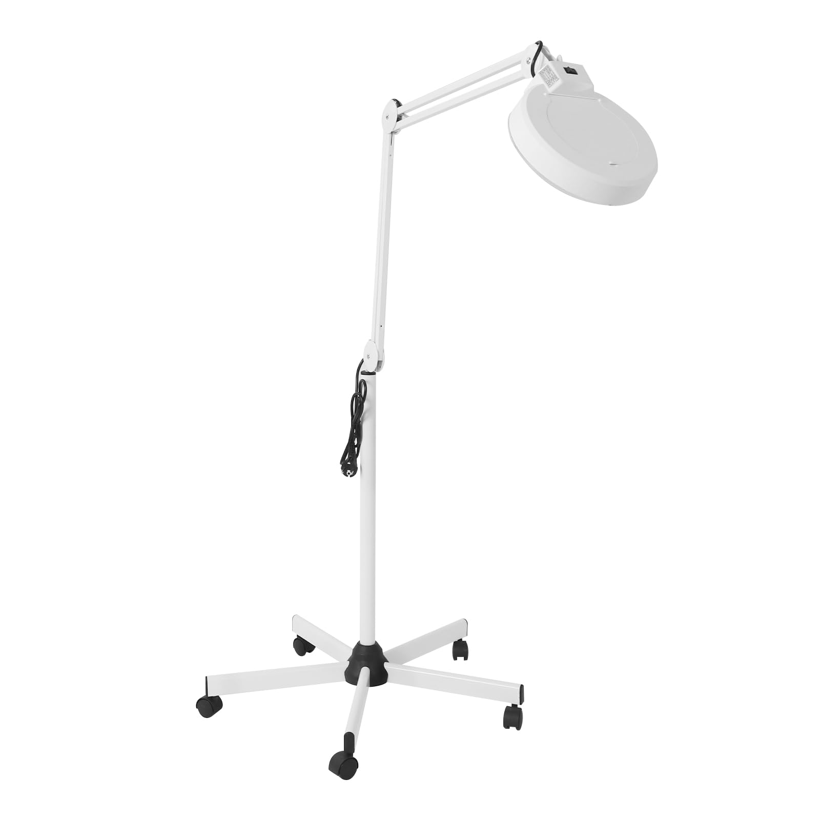 Lámpara lupa, lámpara de escritorio LED con uñas, aumento 8x, 2400 LM,blanco